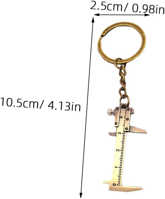 2 Pack Mini Caliper Keychain Pocket Micrometer Tool Dial Measuring Gauge - Image 4