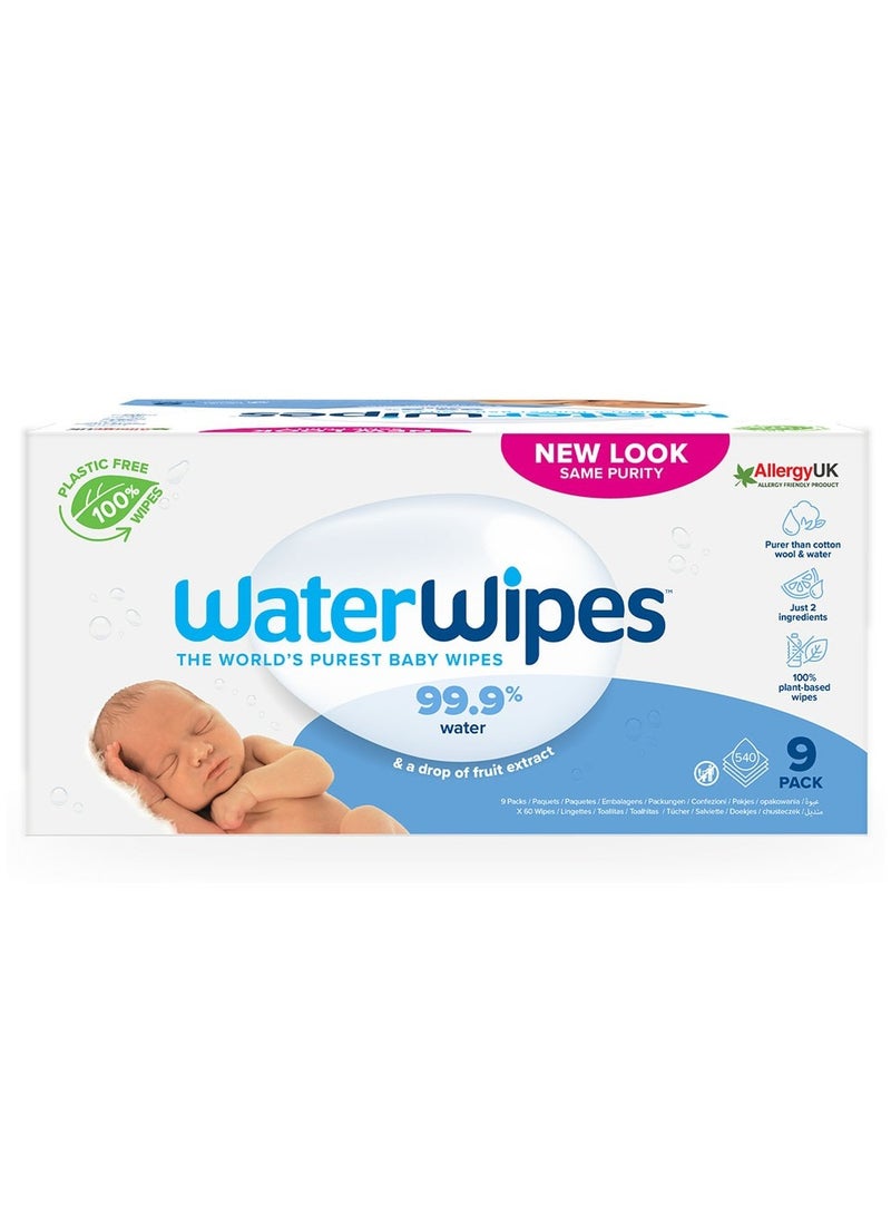 مناديل مبللة للأطفال خالية من البلاستيك من WaterWipes، 9 عبوات في كل منها 60 منديل مبللة غير معطرة - pzsku/ZE309F7F9557C0F9C3D42Z/45/_/1728463816/f3d5d04c-13a9-47fc-80a0-eedc4998ef0b