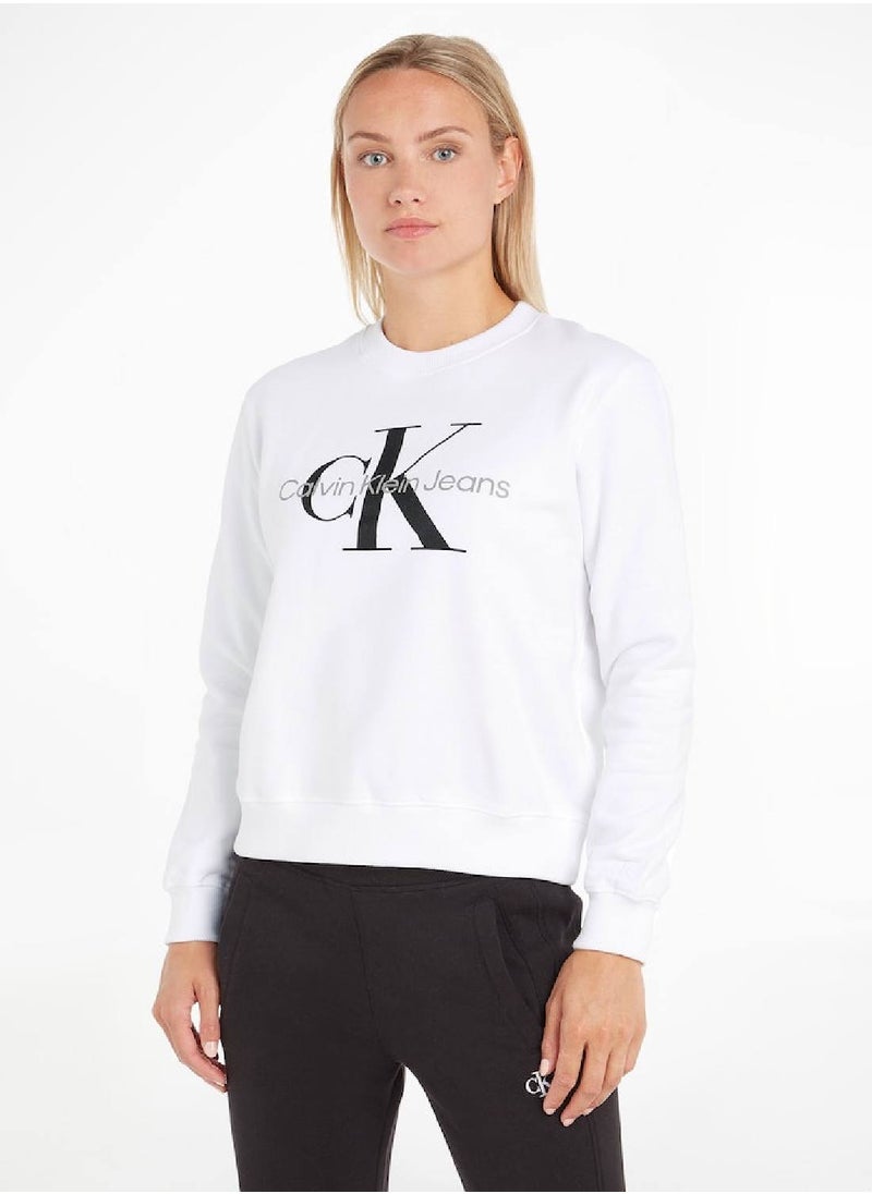 Calvin Klein Jeans Women's Sweatshirt - Sportswear - Cotton , White - pzsku/ZE30A06FD97A0267C7259Z/45/_/1723738903/3a93fe55-2d44-4b96-a3af-8febc6e9d5f7