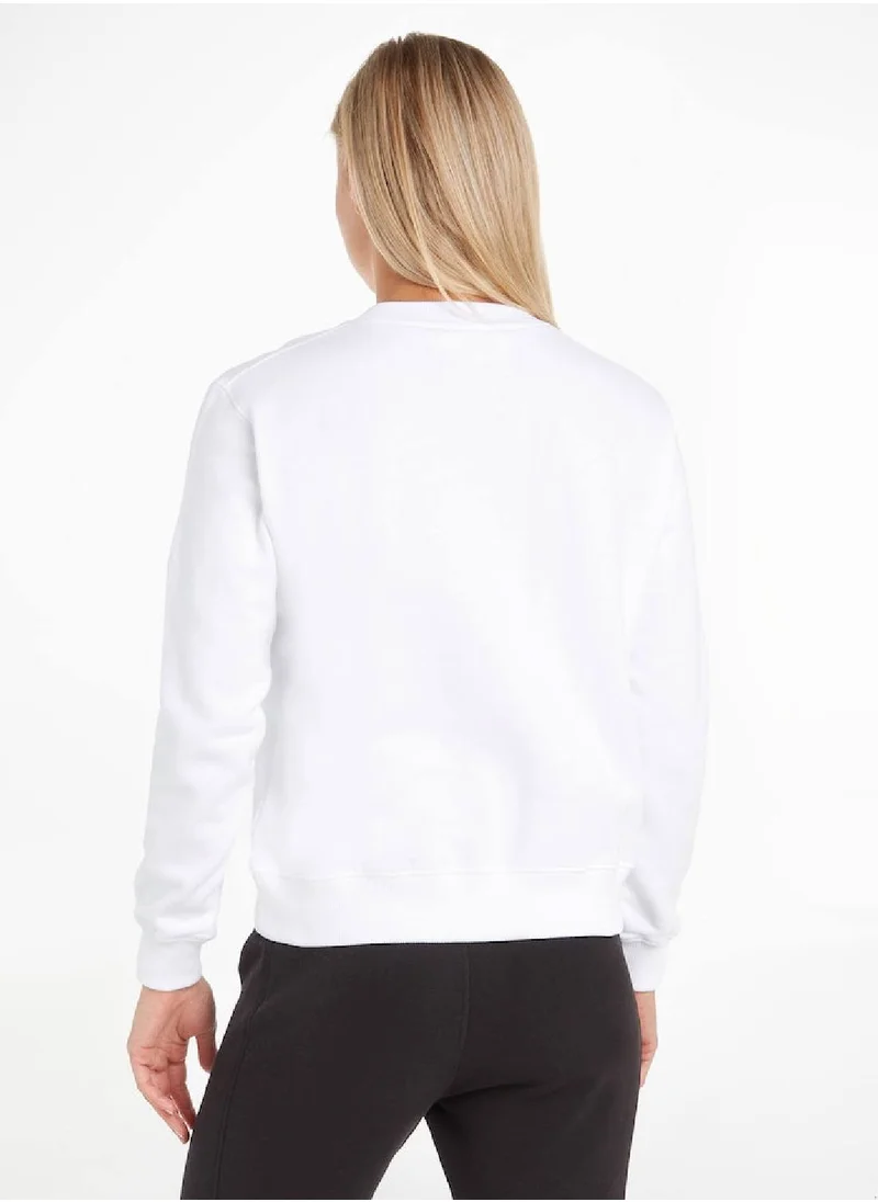 Calvin Klein Jeans Calvin Klein Jeans Women's Sweatshirt - Sportswear - Cotton , White