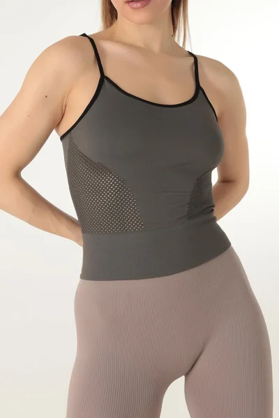 Miorre Thin Strap Mesh Detailed Sports T-Shirt