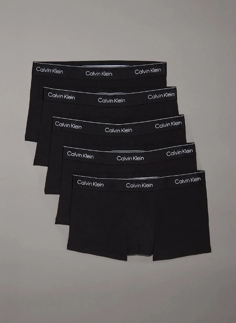 CALVIN KLEIN 5 Pack Low Rise Trunks - Icon Cotton Stretch
