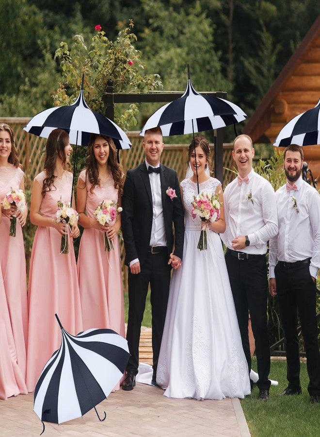 كويكاي مظلة كويكاي قطعتين، مظلة باغودا كبيرة الحجم بنمط قوطي عتيق للحماية من الأشعة فوق البنفسجية (أسود، أبيض) - Image 3