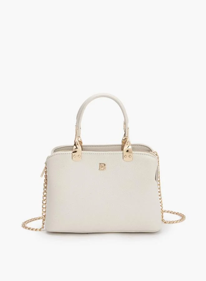 Flora Bella By Shoexpress Flora Bella Logo Embossed Crossbody Bag with Chain Strap
