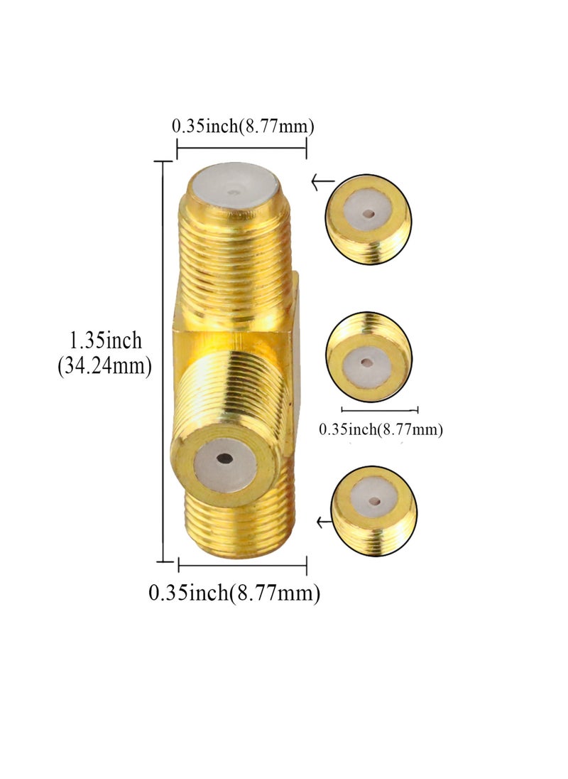 سونسر 5 قطع من نوع F Coax Splitter 3 اتجاهات لموصل محول 3 اتجاهات  - Image 2