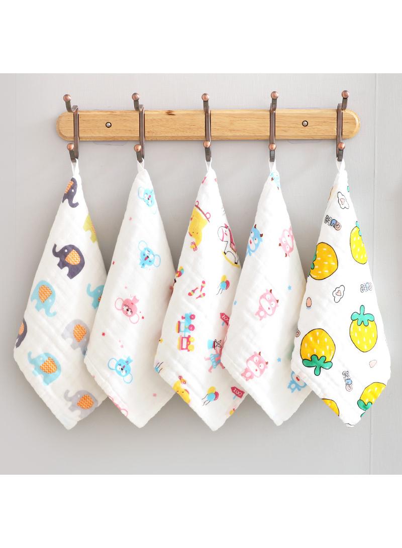 Y&D 30x 30cm Cotton Soft Baby Towel Set Of 5 - Image 1