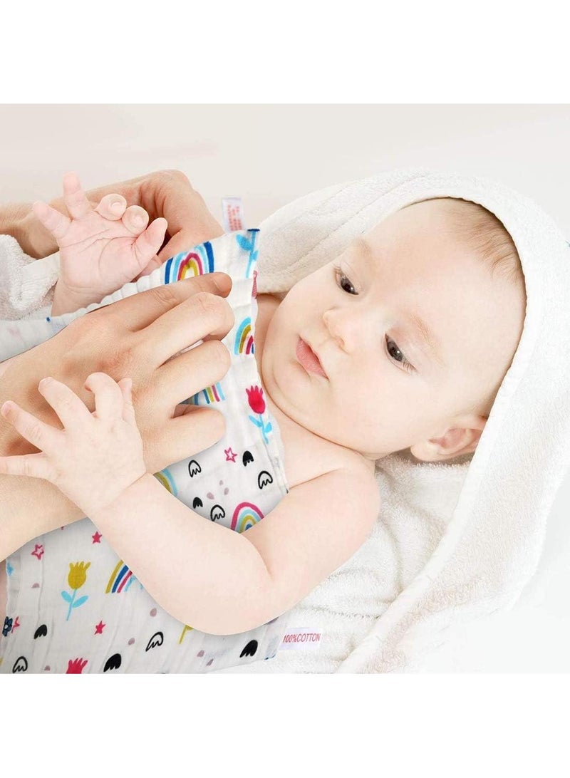 Y&D 30x 30cm Cotton Soft Baby Towel Set Of 5 - Image 4