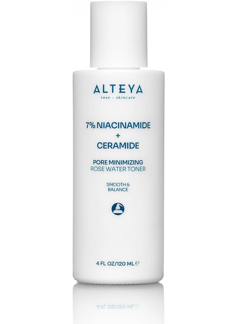 Alteya Organics Alteya Organics Pore Minimizing Rose Water Toner 7 Niacinamide  Ceramide  4 Fl Oz120mL 