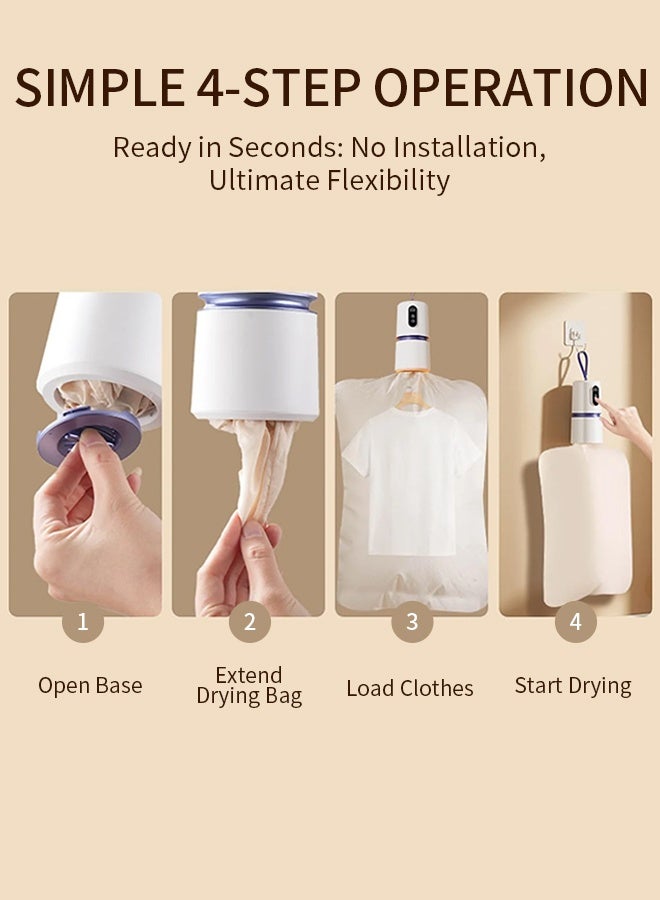 APEX Portable Clothes Dryer with Timer, Portable Dryer with 360° Hot Air Technology & Dry Bag - Image 4