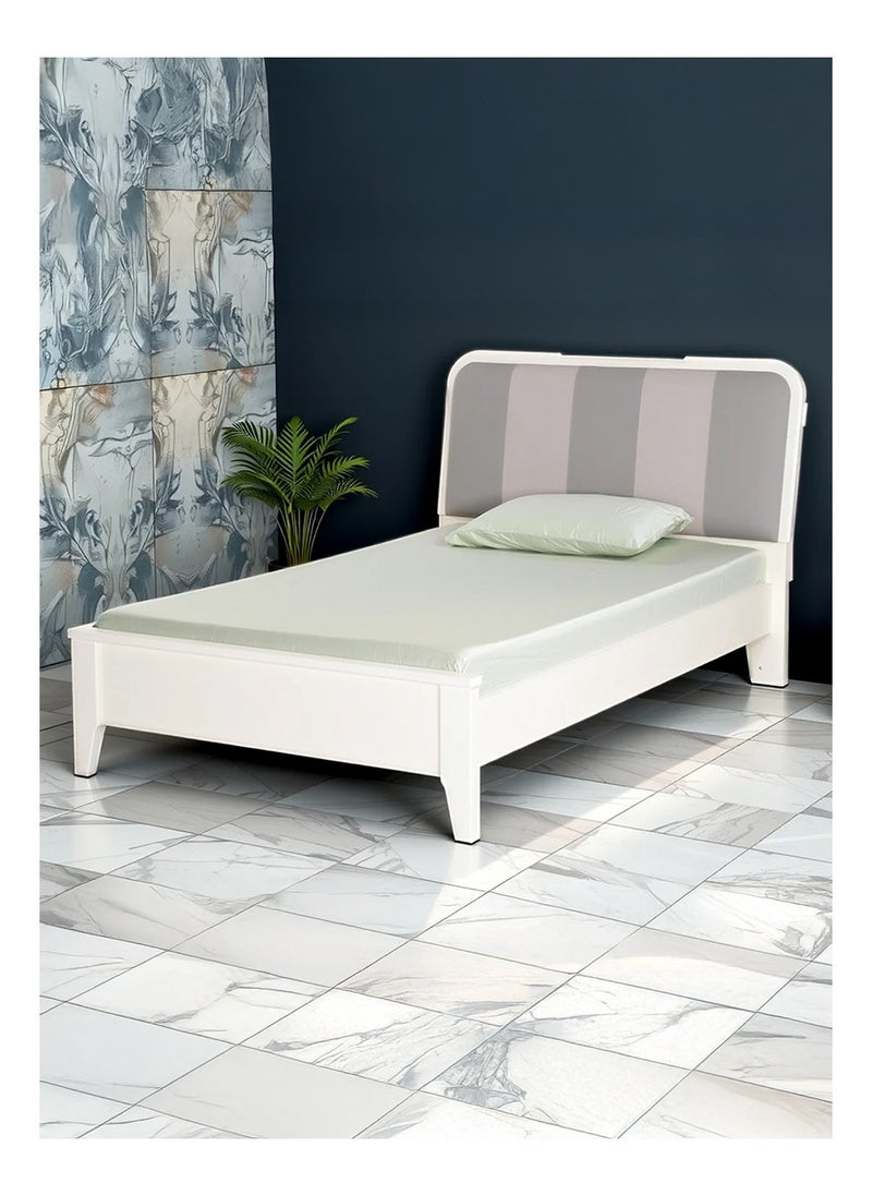 ROYALOAK Royaloak Mustang Kids Bed | HDF With Matt Finish | Upholstery Headboard | Comfort Back Support | Modern Design | Durable & Long Lasting | Easy-to-clean Surface | Wooden Bed | Bed For Kids | Wood Bed  - Image 1