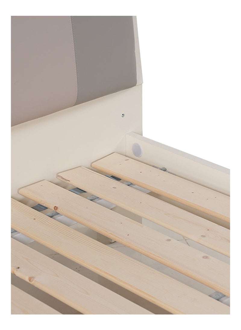 ROYALOAK Royaloak Mustang Kids Bed | HDF With Matt Finish | Upholstery Headboard | Comfort Back Support | Modern Design | Durable & Long Lasting | Easy-to-clean Surface | Wooden Bed | Bed For Kids | Wood Bed  - Image 5