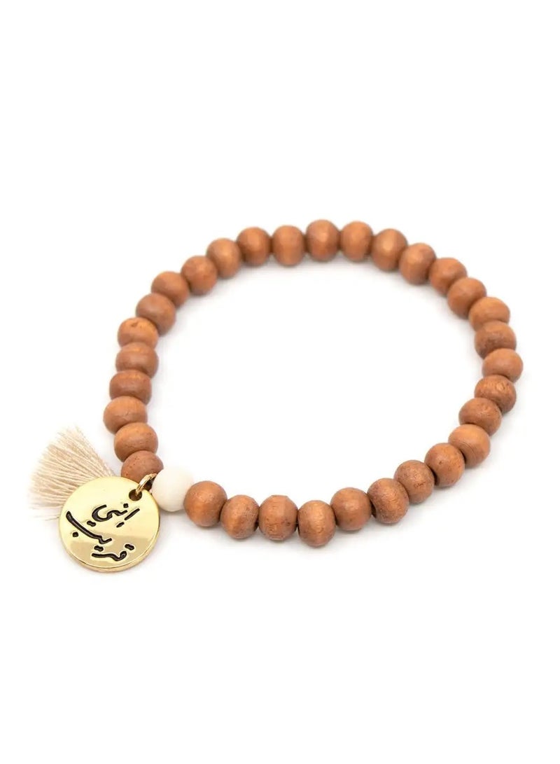 أم أم أيه من معدن الإنسان سبحة وسوار قلادة مطلية بالذهب - Image 1