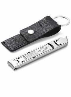 Premium Stainless Steel Nail Clipper Set - Foldable, Wide Jaw, Safety Lock, Double-Headed Design for Fingernails & Toenails, Includes Sharp Nail File