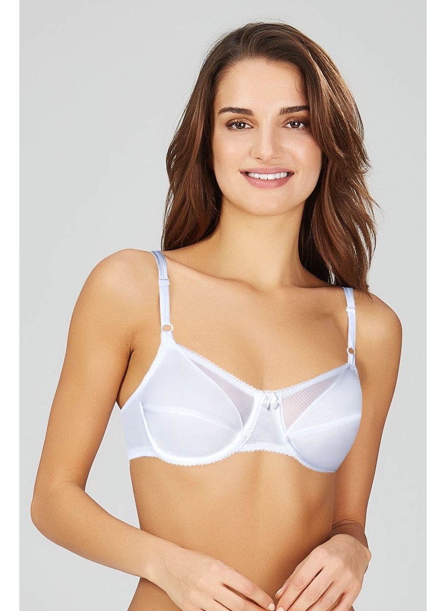 KOM Women's Underwire Cupless Bra Transparent Detail Nelly 