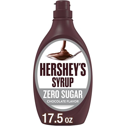HERSHEY'S Zero Sugar Chocolate Syrup Bottle, 17.5 oz - Image 1