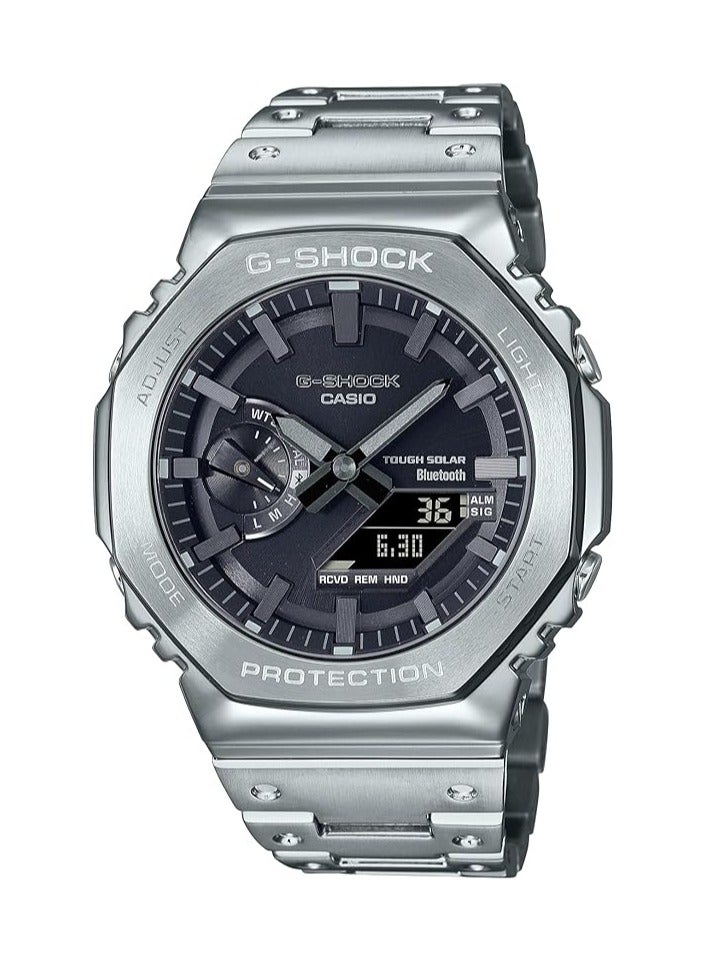 Casio G-Shock Watch - GM-B2100D-1ADR Black Dial, Silver Band - Image 1