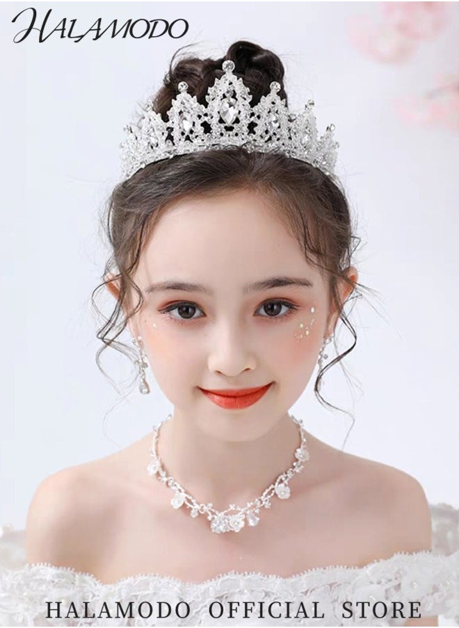 HALAMODO - Crystal Tiara Crown Headband Princess Elegant Crown Rhinestone Queen Tiara for Women Girls Bridal Wedding Prom Birthday Party - Image 1