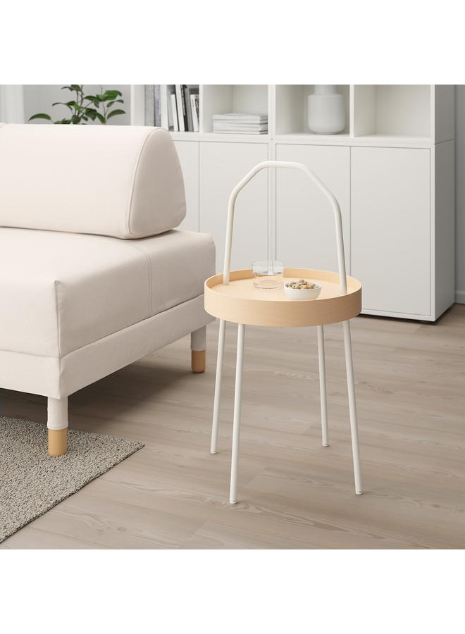 زبون طاولة جانبية، بيضاء، 38 سم - Image 2