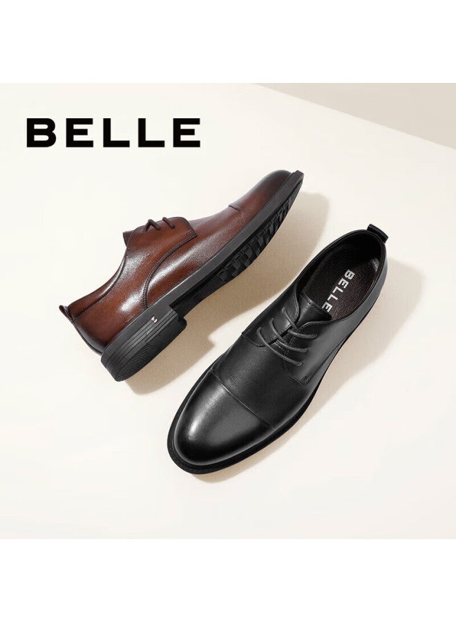 Belle Mall Genuine Leather Men's Business Formal Dress Shoes B3g25cm0 Brown Size 40 - Image 2