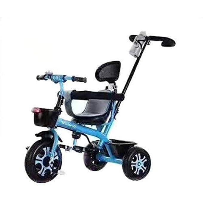 ETROON KIDS TRICYCLE WITH PUSH BAR RIDE ON BIKE (BLUE) - Image 4