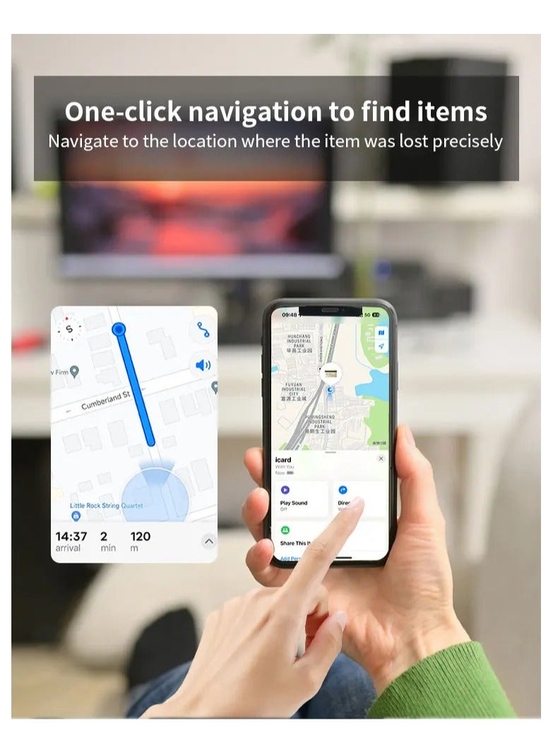 يان تي وانتي مكتشف ذكي يعمل بالبلوتوث لجهاز ايرتاج الذكي مضاد للفقدان، يعمل مع تطبيق اي او اس فايند ماي (اسود - قطعة واحدة) - Image 2