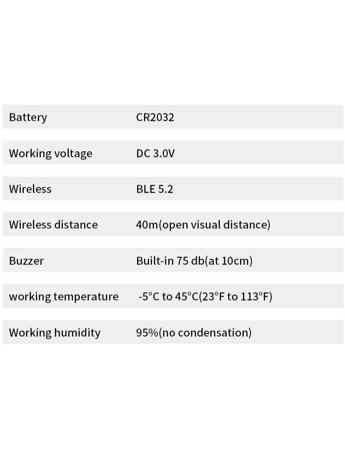 يان تي وانتي مكتشف ذكي يعمل بالبلوتوث لجهاز ايرتاج الذكي مضاد للفقدان، يعمل مع تطبيق اي او اس فايند ماي (اسود - قطعة واحدة) - Image 3