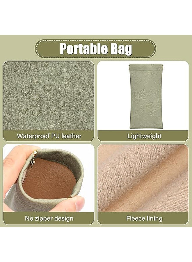 حقيبة النظارات الشمسية، 2 قطعة من البلاستيك الناعم حقائب النظارات للنساء المحمولة العصارة أعلى الجلود حقيبة