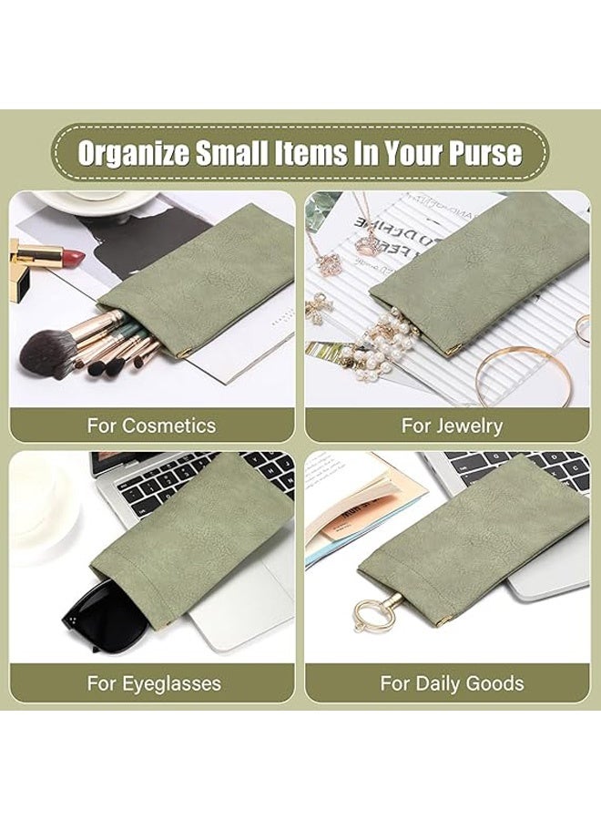 حقيبة النظارات الشمسية، 2 قطعة من البلاستيك الناعم حقائب النظارات للنساء المحمولة العصارة أعلى الجلود حقيبة