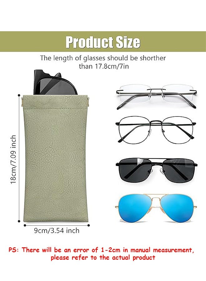 حقيبة النظارات الشمسية، 2 قطعة من البلاستيك الناعم حقائب النظارات للنساء المحمولة العصارة أعلى الجلود حقيبة