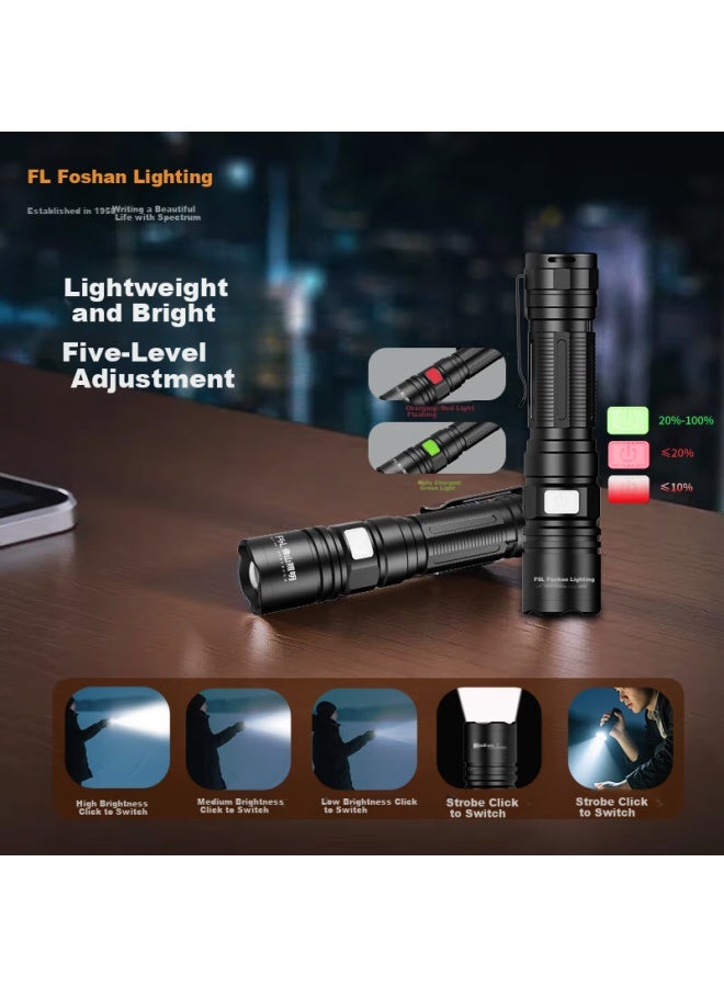 Fsl Flashlight High Brightness Long Battery Life Emergency Outdoor Household Searchlight - Image 2