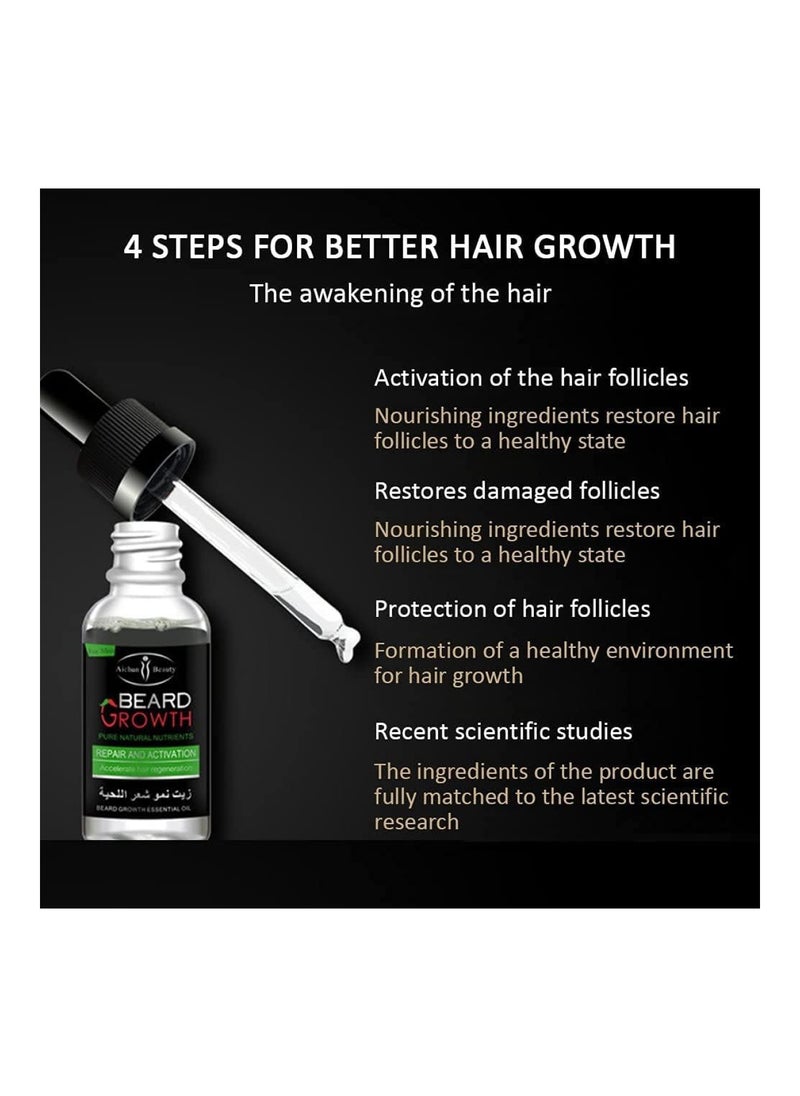 Aichun beauty - Aichun Beauty Beard Oil Mustache Hair Growth 30Ml - Image 1