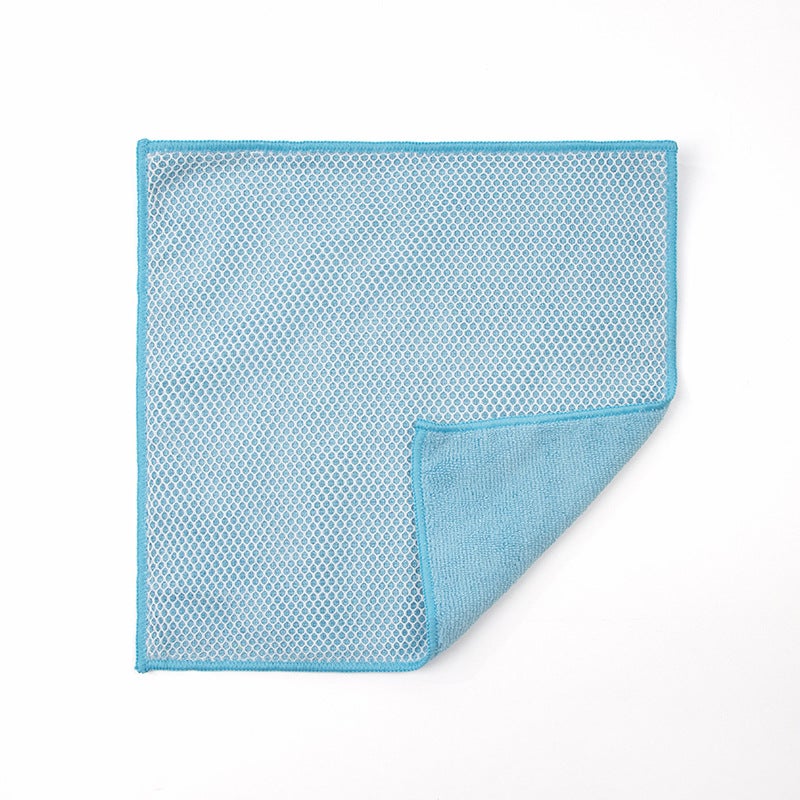 Double-Sided Mesh Cleaning Cloth, Wet And Dry Foaming Absorbent Kitchen Rag, Enlarged And Thickeneded, Not Easy To Stain With Oil, Dishwashing Cloth - Image 1
