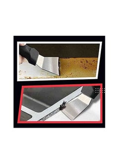 Spaceshoop 1 Piece Multi Purpose Kitchen Cleaning Spatula Hangable Stainless Steel Degreasing Shovel Gap Oil Stain Cleane Tool Suitable for Cleaning Refrigerator Ice Cubes and Kitchen Grease Angled Red  - Image 5