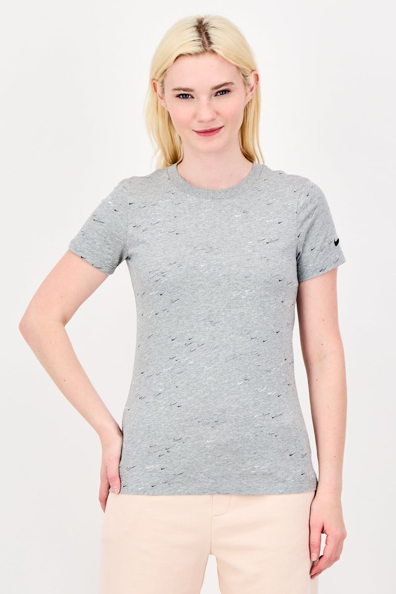 Nike Women Sportswear Fit Short Sleeve Outdoor Top, Grey - Image 1