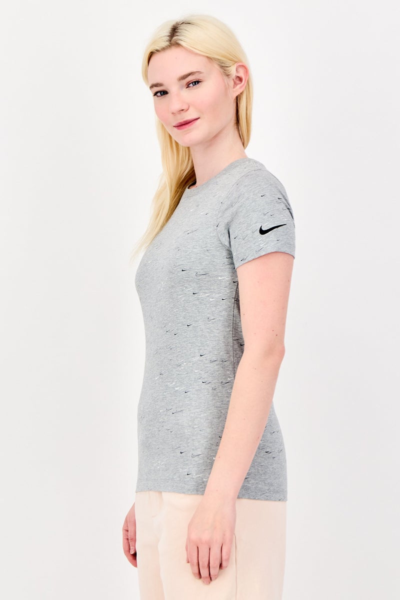 Nike Women Sportswear Fit Short Sleeve Outdoor Top, Grey - Image 4