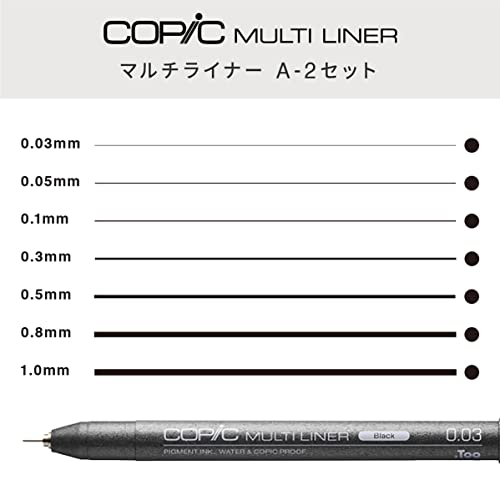 COPIC CrazyDeals Copic Multiliner Black Set A2 - Image 2