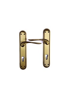 SUN SHINE Sunshine Brass mortise set Mortice Handle Mortice Door Handle Set With Lock With 3 Key Finish Antique 10 inch  - Image 2