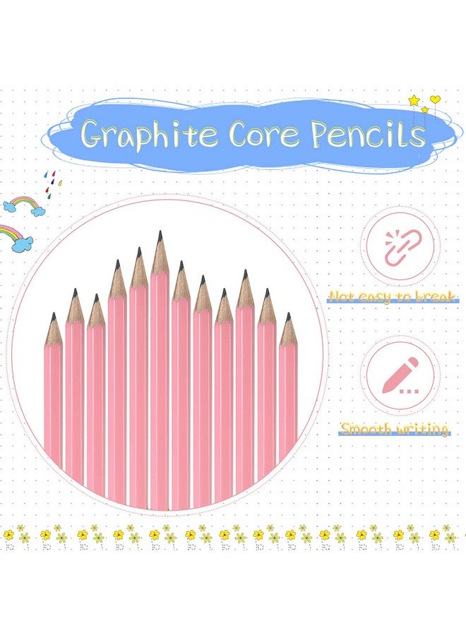 Zonon 48 Pieces Golf Pencils Half Pencils With Eraser Wedding Mini Pencils Short Small Pencils For Kids Bridal Shower School Office Writing Drawing Pocket (Pink) - Image 4