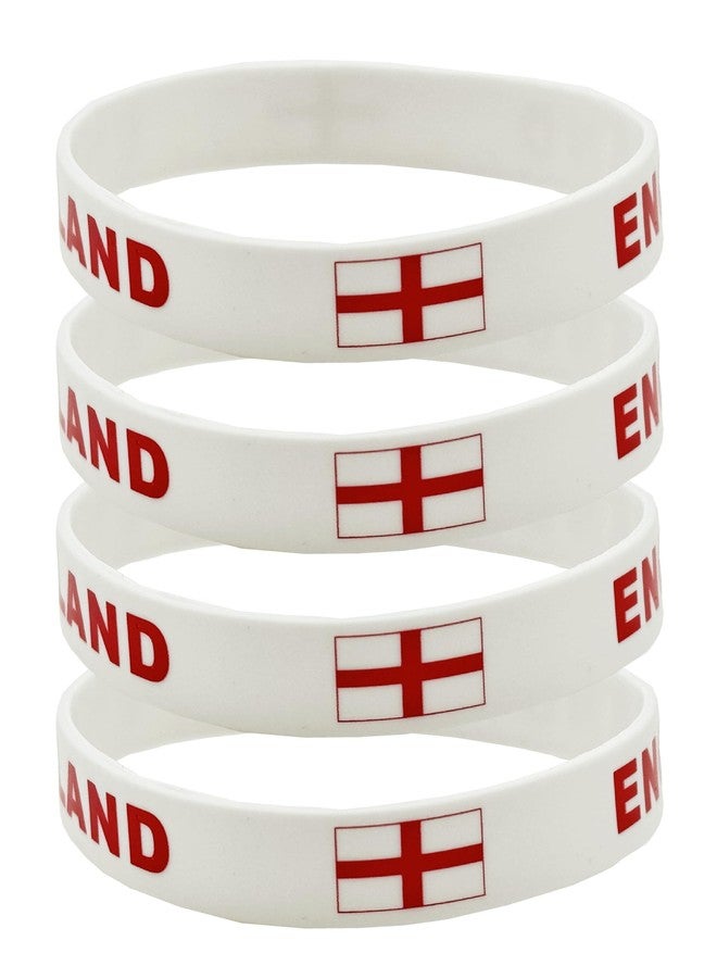 LLBFHH 4 Pcs England Country Flag Rubber Bracelets, National Flag Silicone Bracelet, Rubber Wristbands Patriotic Decorations Gift - Image 4