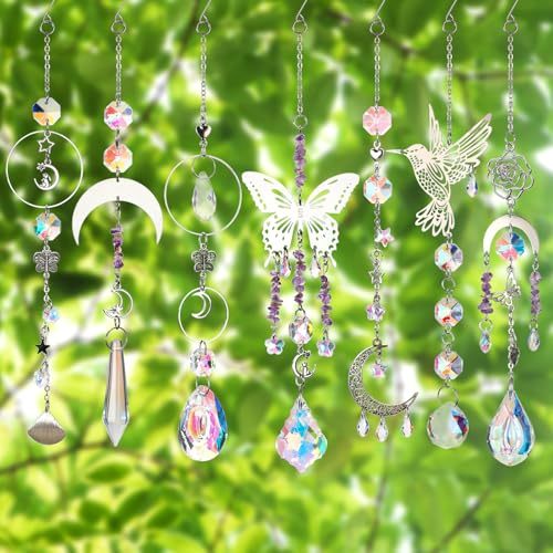 HYBEADS DIY Suncatchers, 400pcs Sun Catchers Making Supplies Kit Art and Crafts for Adults Hanging Prism Sun Catcher with Crystals Rainbow Maker for Indoor Window Home Wedding Garden Christmas Decor - Image 4