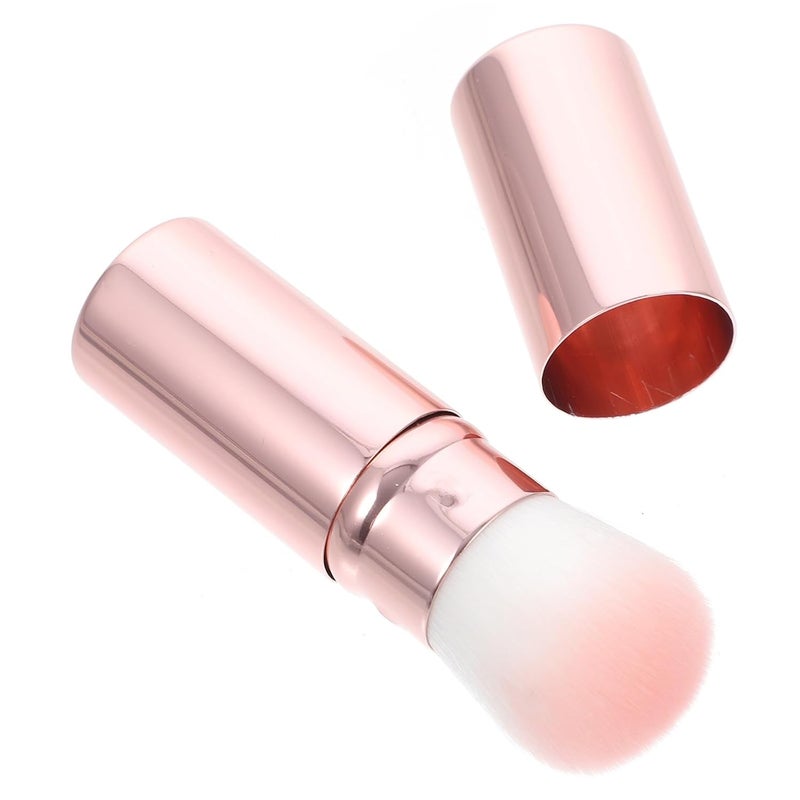 FAVOMOTO Portable Retractable Blush Powder Brush Soft Makeup Blending Brush for Women for Loose Powder and Foundation Application - Image 1