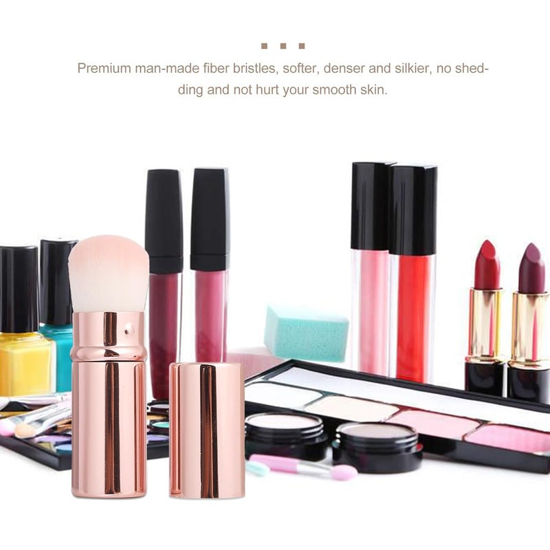 FAVOMOTO Portable Retractable Blush Powder Brush Soft Makeup Blending Brush for Women for Loose Powder and Foundation Application - Image 3