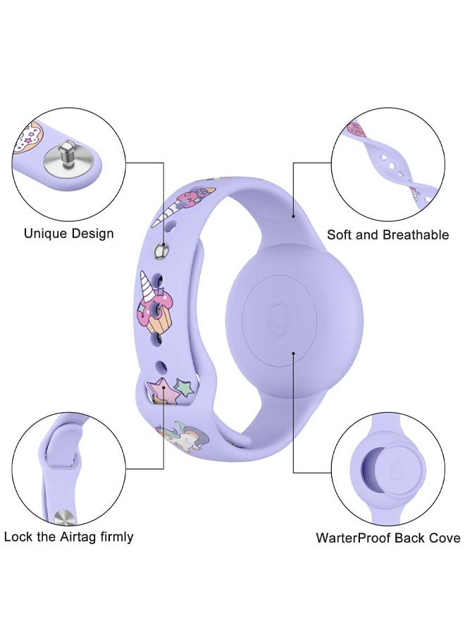 Kids Watchband Compatible with Apple Airtag, Silicone Bracelet Protective Case for AirTag, Anti-Lost Adjustable Wristband for AirTags, GPS Wristlet Protective Cover for Child/Toddlers - Image 3