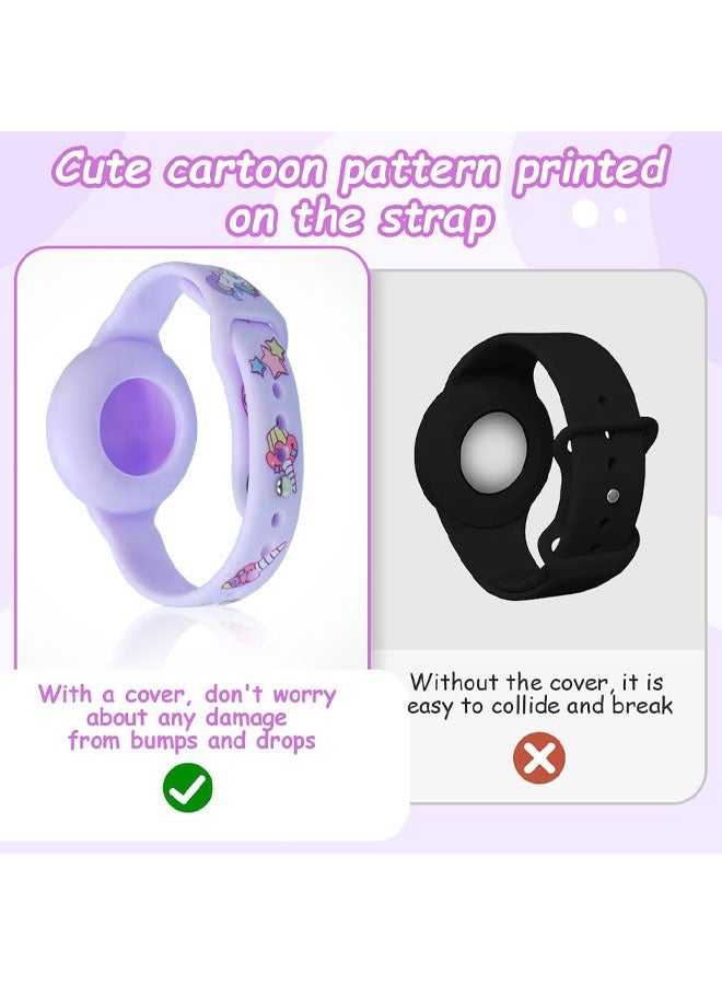 Kids Watchband Compatible with Apple Airtag, Silicone Bracelet Protective Case for AirTag, Anti-Lost Adjustable Wristband for AirTags, GPS Wristlet Protective Cover for Child/Toddlers - Image 4