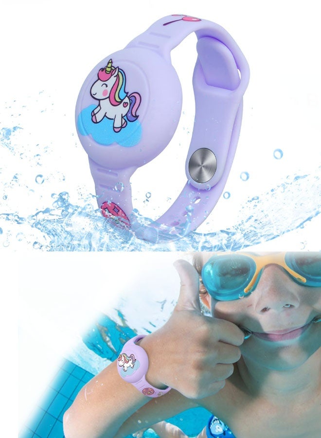 Kids Watchband Compatible with Apple Airtag, Silicone Bracelet Protective Case for AirTag, Anti-Lost Adjustable Wristband for AirTags, GPS Wristlet Protective Cover for Child/Toddlers - Image 1