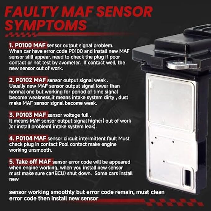 TSSLIIN Mass Air Flow Sensor Meter MAF Sensor for-Isuzu D-Max I Pickup 2006-2012 2.5L, D-Max I Platform 2007-2012 3.0L, D-Max II Platform 2012-2025 2.5L 8976019670 0986JG1632 U09005AFS - Image 4