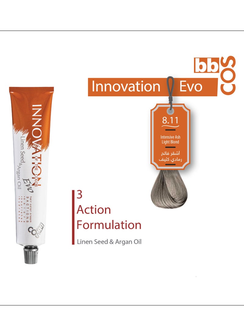 bbcos Innovation Hair Color 100 ml- 8.11 