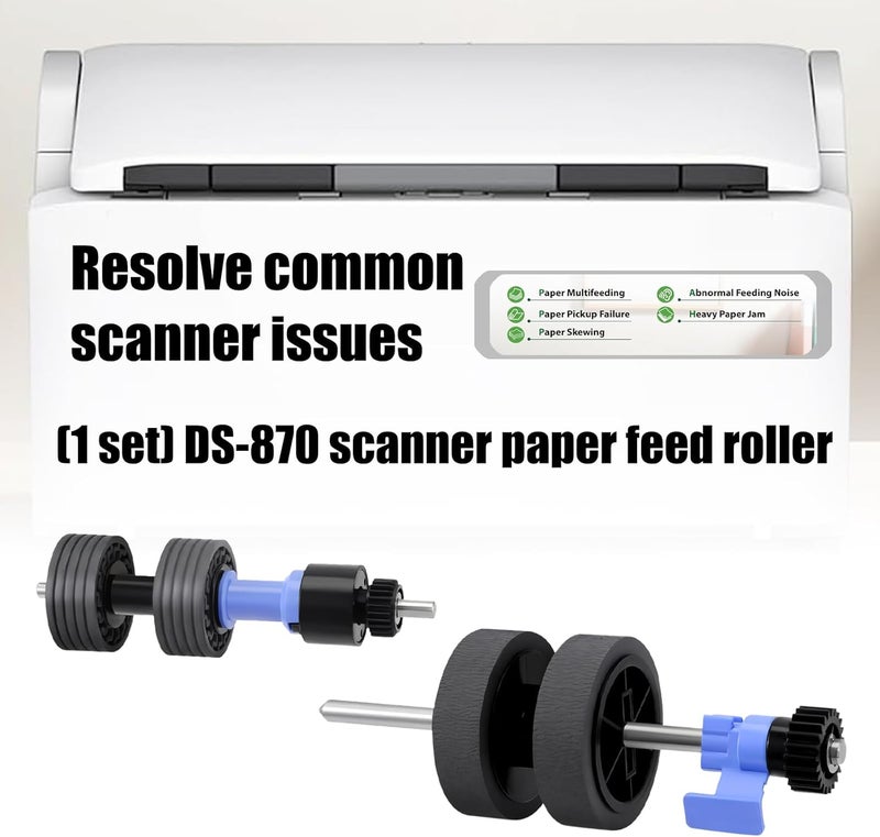 ordinarYone Fast Speed Scanner Roller 65 Page Per Minutely Document Processing Paper Pickup Roller Set for 870 875 975 570 530 - Image 2