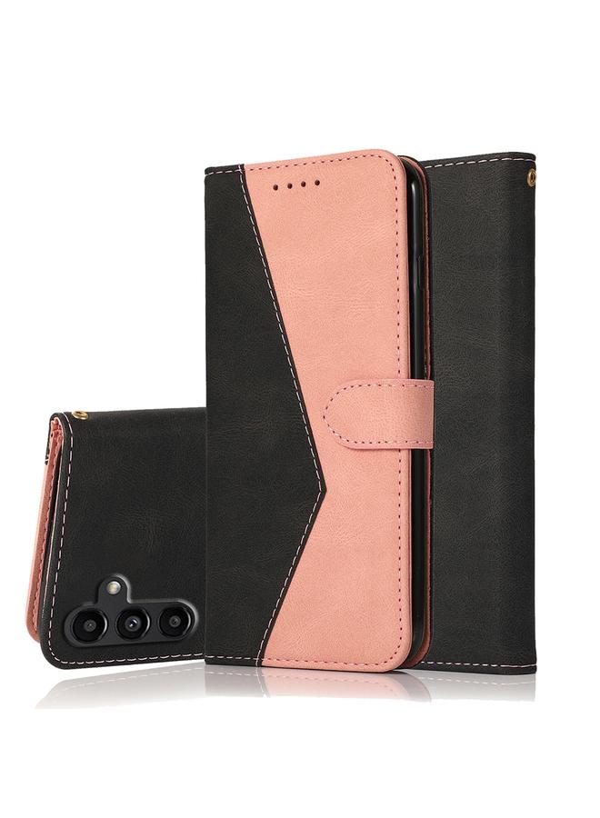 erorex Case For Samsung Galaxy A54 Dual-color Stitching Leather Phone Case - Image 1