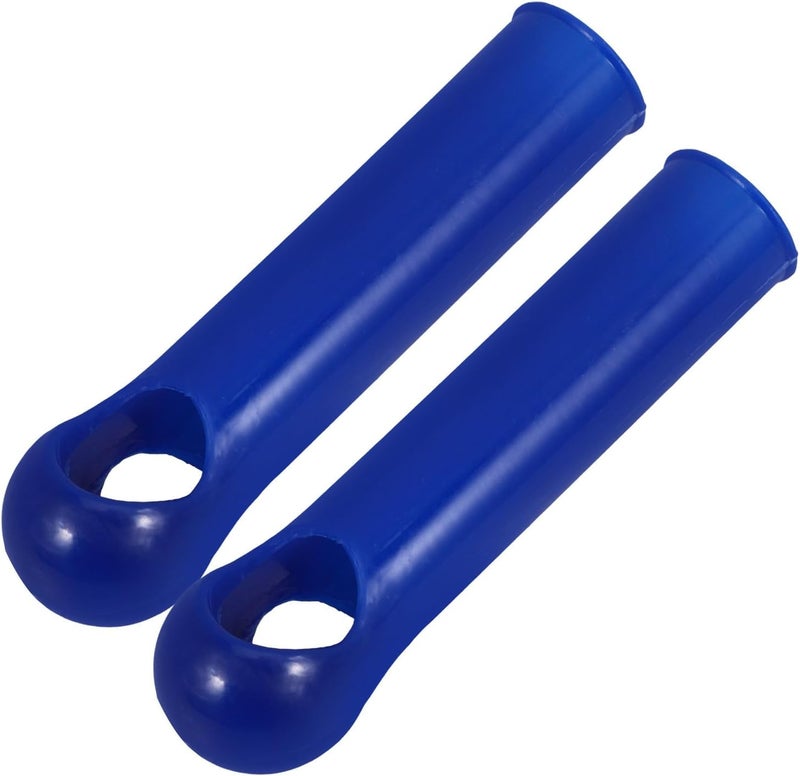 2pcs Dustpan Handle Grip Replacement 19mm Mop Handle End Caps Navy Blue Broom Attachment Rod Sleeves for Cleaning Tools and Sweeping Accessories - Image 1